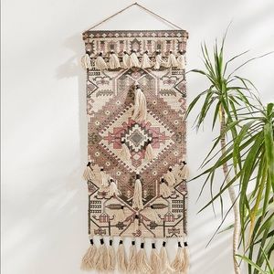 Tassel rug wall hanging